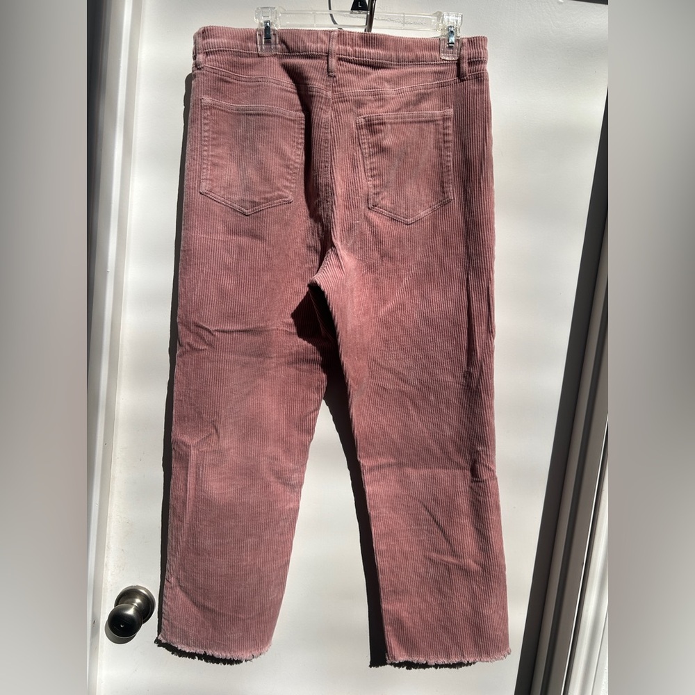 LOFT Women's Pink Corduroy Jeans Sz 12 Raw Hem Like New! - Picture 10 of 12